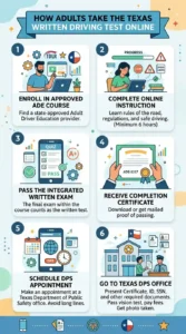 online written test Texas adult drivers ed