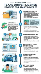 Texas driver license over 25 process