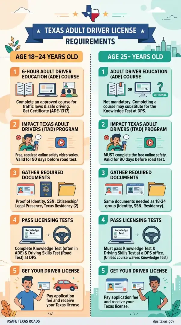 Texas adult driver’s ed requirements by age